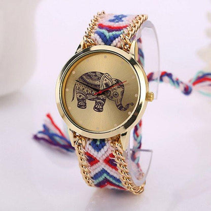 Boho Elephant Braided Watch - Floral Fawna