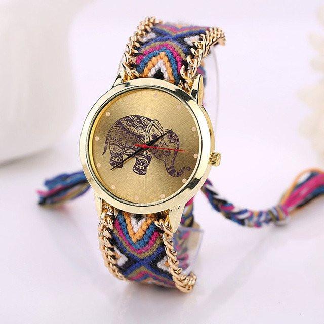 Boho Elephant Braided Watch - Floral Fawna