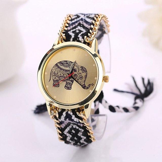 Boho Elephant Braided Watch - Floral Fawna