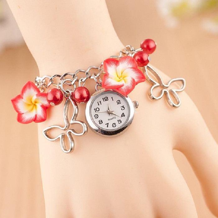 Butterflies &amp; Flowers Bracelet Watch - Floral Fawna