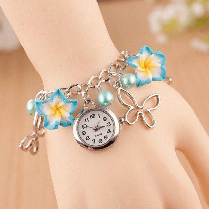 Butterflies &amp; Flowers Bracelet Watch - Floral Fawna