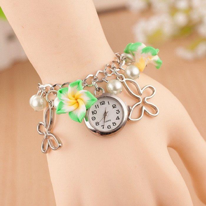 Butterflies &amp; Flowers Bracelet Watch - Floral Fawna