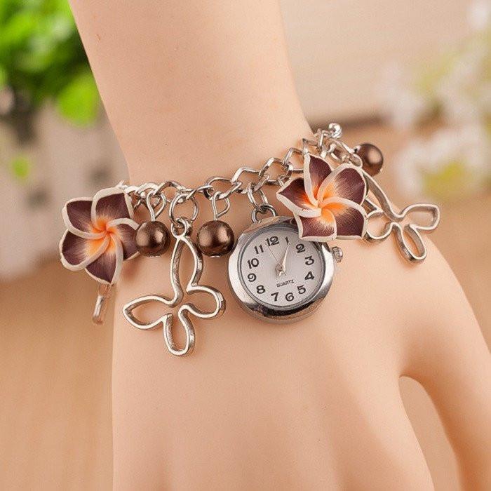 Butterflies &amp; Flowers Bracelet Watch - Floral Fawna