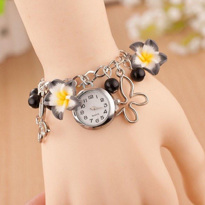 Butterflies &amp; Flowers Bracelet Watch - Floral Fawna